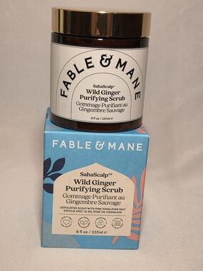 NEW Fable & Mane SahaScalp Wild Ginger Purifying Scrub 8 oz / 237 ml  Full Size